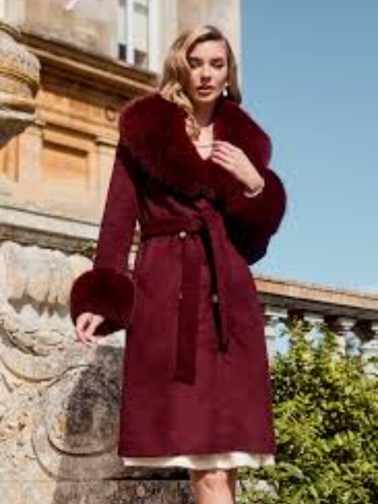Santinni London 'Marlene' Cashmere & Wool Coat - Picture 5 of 6